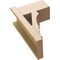 Ekena Millwork 8-in W x 14-in D x 22-in H Balboa Block Rough Cedar Woodgrain TimberThane Outlooker, Primed Tan OUTUR080X14X22BOA44RCPR - alternate 4